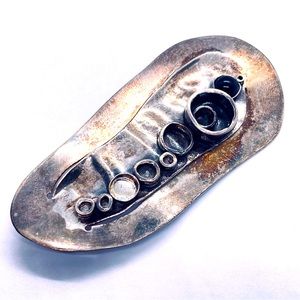 Vintage Sterling Silver Brooch - Designer Tentacle Design